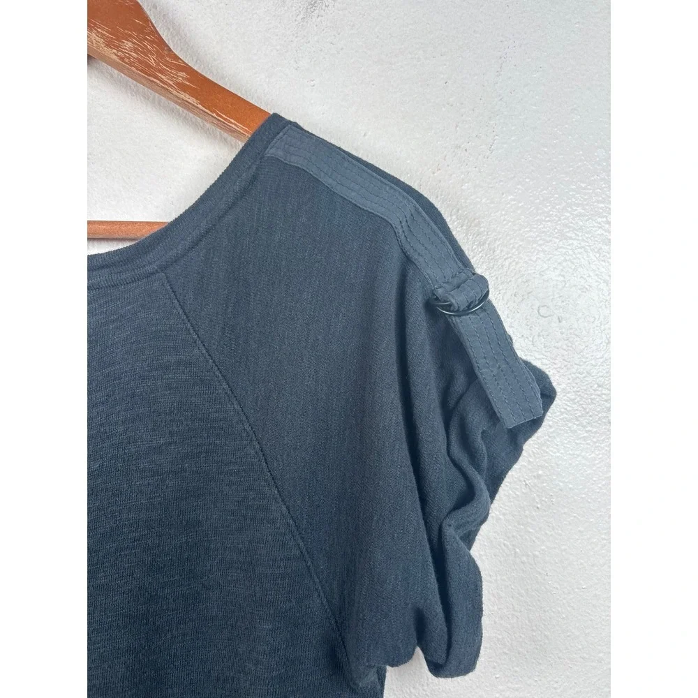 Saturday Sunday Kathie S Anthropologie Dress Blue Short Sleeve Ruffle Hem Casual - Picture 7 of 10